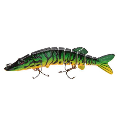 

Lixada 5" 125cm 20g Lifelike Multi-jointed 9-segement Pike Muskie Fishing Lure Swimbait Crankbait Hard Bait Fish Treble Hook Ta