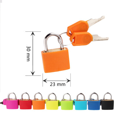 

〖Follure〗Small Mini Strong Steel Padlock Travel Suitcase Diary Lock With 2 Keys