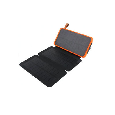 

Solar Power-Bank Portable Waterproof Solar Charger Outdoor Dual USB Ports Foldable Phone Charger