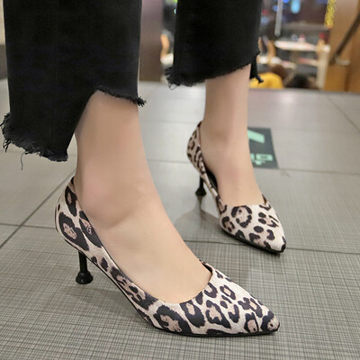 

Rose Womens Ladies Fashion Leopard Pointed Toe High Heels Single Shoes