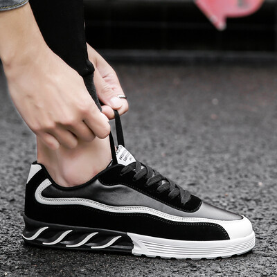 

Mens shoes summer Korean leisure sports flat-bottomed shoes autumn black youth Joker tide shoes
