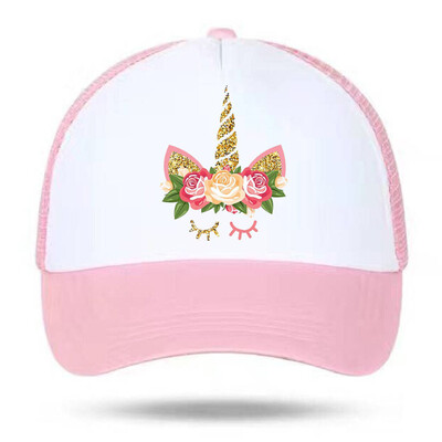 

Cute Unicorns Kids Girls Mesh Cap Trucker Hats Adjustable Baseball Cap