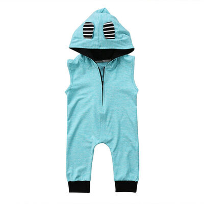 

Kids Baby Boys Girls Hooded One Piece Jumpsuit Romper Outfits Clothes