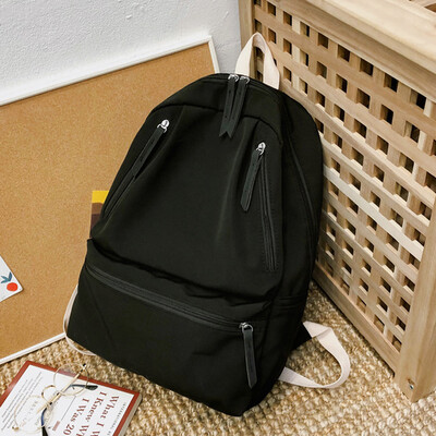 

Ins schoolbag female Korean version of high school students Chaobai pure-color leisure Baitaoshen Department of ancient girls shou