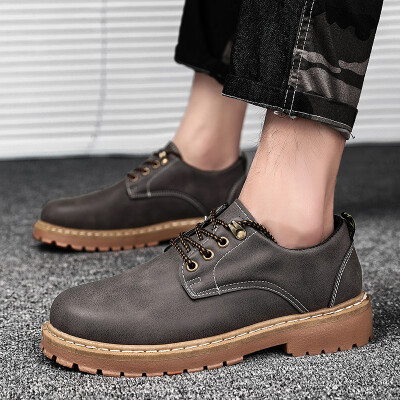 

Mens casual leather shoes Korean Martin boots all-round shoes mens fashion shoes beans shoes autumn mens shoes