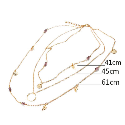 

Newly Necklaces Choker Kolye Bohemia Gold Silver Color Star Moon Necklace Women Boho Pendants Collier Ketting Jewelry