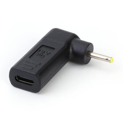 

90 Degree USB31 USB-C Type-C Female to 25 x 07mm DC Male Plug Adapter