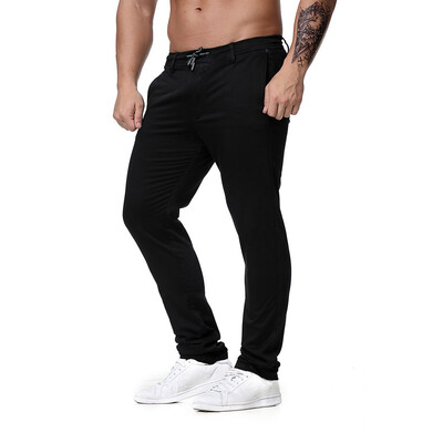 

Gobestart Fashion Mens Regular Fit Solid Color Pants Casual Trousers Work Pants