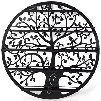 

5-Tier Nail Polish Rack Holder Wall Mounted-Black