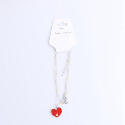 

yuhiugre BTS Bracelet Cute BTS Bangle Cartoon Double Stranded Bracelet Delicate Womens Charm Bracelets
