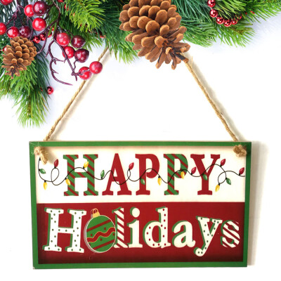 

Toponeto Christmas Indoor And Outdoor Wood Hanging Door Decorations&Wall Signs Haunte
