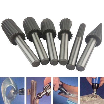 

〖Follure〗6pcs Carbide Cutter Rotary Burr Set CNC Engraving Bit Rotary File Bur Burr Tool