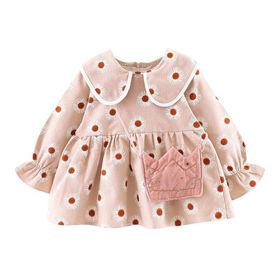 

Long Sleeve Princess Dress For Girls Autumn Baby Dress Lovely Dot Print Kids Dresses