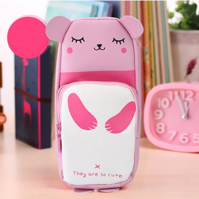 

Siaonvr Fashion Design Cute Pencil Bags Students Cortex Large Capacity Pencil Case Pink