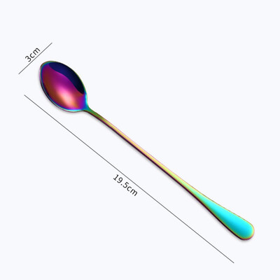 

Stainless steel Long Handled coffee spoons Coffee ice drink stirring spoon Ice Cream Dessert Tea Spoon