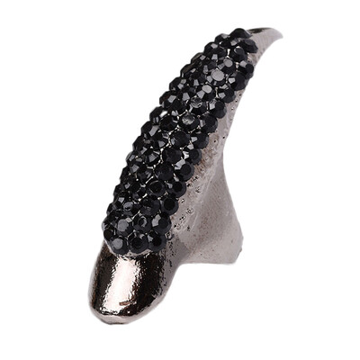 

Punk Rings For Women Gold Color Crystal Eagle Claw Nail Art Decoration Party Jewelry Rings