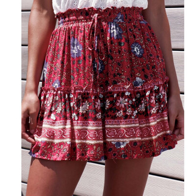 

Roseonmyhand Womens Sexy Casual Ptintting Party High Waist Hip Short Skirt