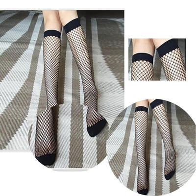 

1 Pair Women Fashion Fishnet Knee High Socks Tight Ultra Thin Stay Up Stockings