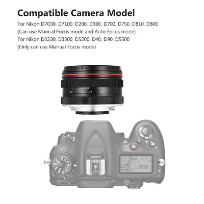 

50mm f14 USM Large Aperture Standard Anthropomorphic Focus Lens Camera Lens Low Dispersion for Nikon D7000 D7100 D200 D300 D700