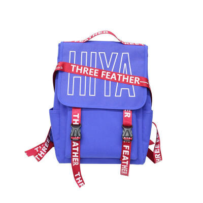 

Fashion Ulzzang Harajuku Bf Wind New Letter Ribbon Backpack Male High School Student Bag School Bags For Teenage Girls