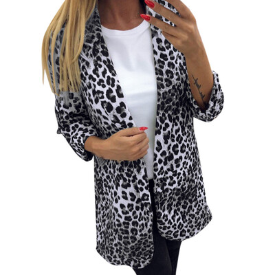 

Toponeto Women Long Sleeve Blazer PrintFront Cardigan Suit Jacket Work Office Knit Blazer
