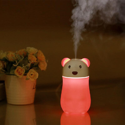 

Bunny bear humidifier USB cute cartoon color night light car mini air aroma humidifier Bear-brown