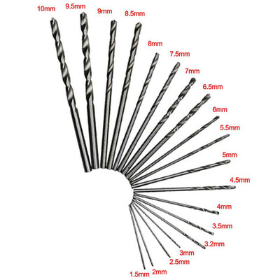 

Siaonvr 19 Pcs HSS High Speed Steel Diamond Drill Bit Set Coated Twist 15mm-10mm