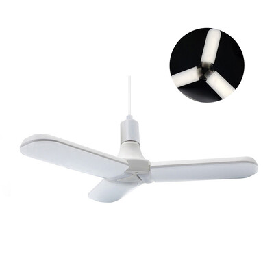 

45W E27 -ED Bulb SMD2835 228l-eds Bright Folding Fan Blade Angle Adjustable Ceiling Lamp Home Energy-saving Light