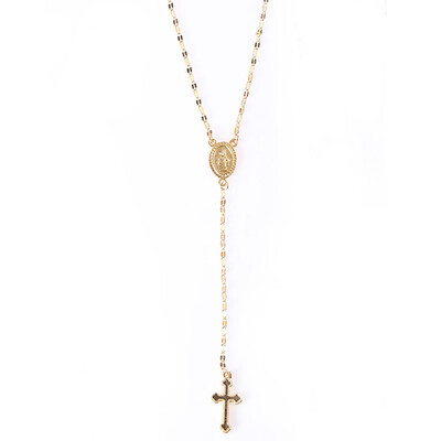 

Chic Women Cross Goddess Image Pendant Praying Necklace Religious Party Jewelry