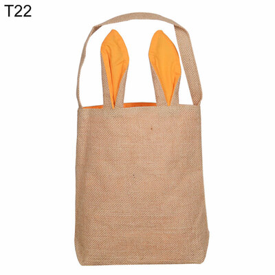 

Easter Lovely Rabbit Ears Cotton Linen Single Handle Gift Tote Bag Handbag