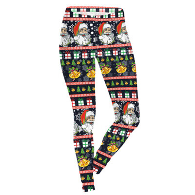 

Women XMAS Leggings YOGA Gym Christmas Print Legging Sport Pants Fitness Trouser