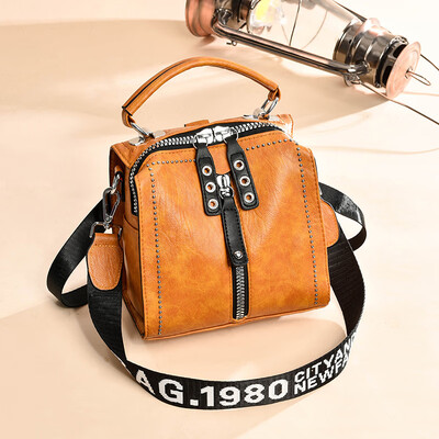 

Womens summer fashion mini shoulder bag small backpack soft leather casual shoulder bag