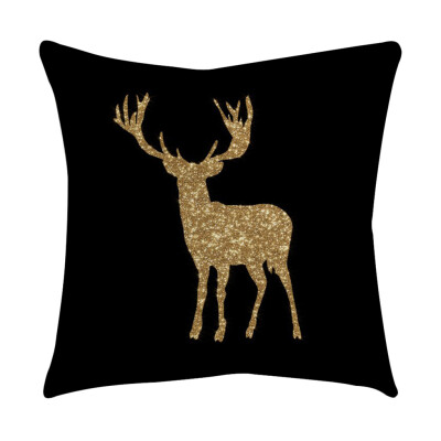 

〖Follure〗Rose Black Gold Cushion Cover Square Pillowcase Home Decoratio