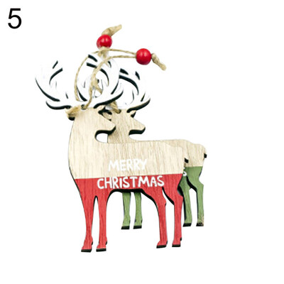 

2Pcs Merry Christmas Tree Elk Star Angel Snowman Hanging Ornament Party Decor