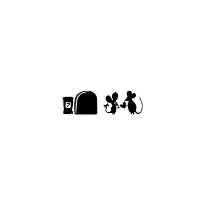 

〖Follure〗Two Mice Removable Art Vinyl Mural Home Room Decor Wall Stickers