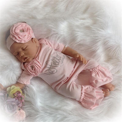 

Newborn Baby Girls Flower Bell-Bottoms Short Sleeve Romper Headband Outfits Pink Clothes 0-18M