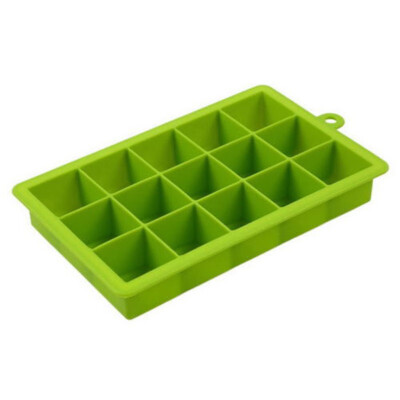 

15-Hole Silicone Ice Cube Mold Tray With Square-shape Lid DIY Ice Jelly Moulds High Quality