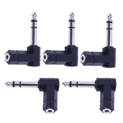 

35mm Stereo TRS Female to 635mm Mono Stereo Male 90 Degree Audio Adapter