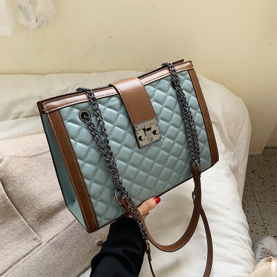 

Rhombus chain bag 2019 early autumn new air lock bag fashion large capacity single shoulder bag oblique satchel bag