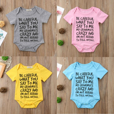 

US Newborn Kids Baby Boys Girls Toddler Romper Jumpsuit Bodysuit Clothes Outfit