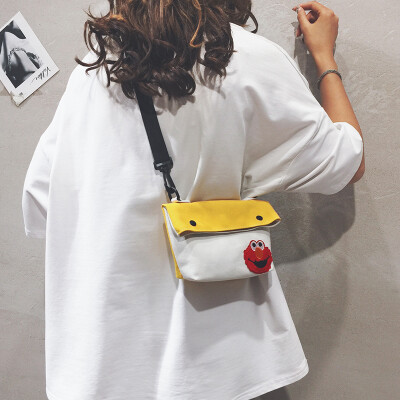 

Sesame Street small bag handbags new 2019 Japanese soft sister girl Messenger bag ins super fire canvas mini bag