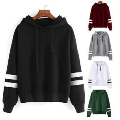 

Fashion Women Long Sleeve Hoodie Sweatshirt Jumper Hooded Pullover Casual Blouse