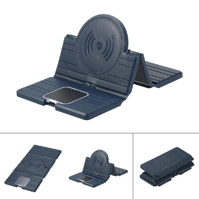 

Foldable Wireless Charger Inductive Mobilephone Charging Durable Skin Grade Silicone Waterproof Skidproof Anti-drop Video Watching