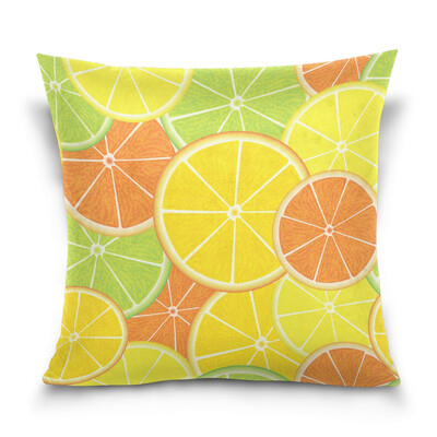 

ALAZA Throw Pillow Cover 16 X 16 inch Christmas Gift Cushion Cover with Lemon Printed Pillowcase