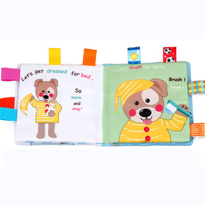 

YIWULAAnimal Dog Puzzle Cloth Book Baby Toy Cloth Development BB Sound Books