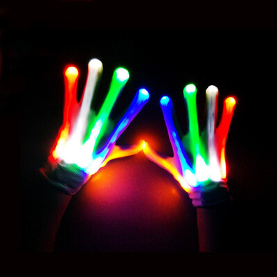 

〖Follure〗Electro LED Multi-Color Flashing Gloves Light Up Halloween Dance Rave Party Fun