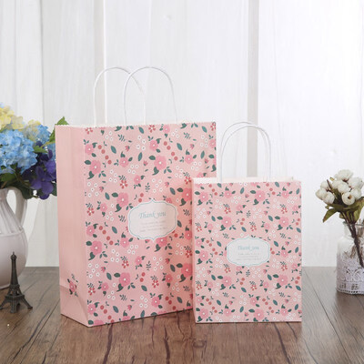 

FUNNYBUNNY Kraft Paper Gift BagsSmall Flower Medium Gift Bags Girls Birthday Wedding Party Favors Christmas Gift Bags