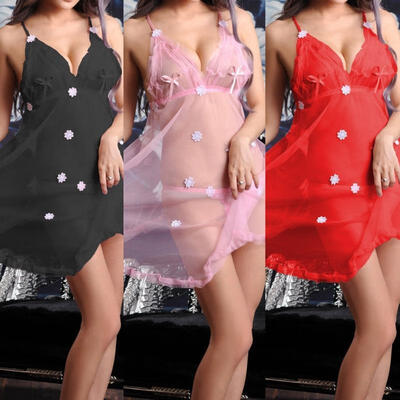 

Sexy Womens Lingerie Lace Dress Babydoll Women Underwear Nightwear Sleepwear