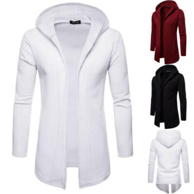 

Men Hooded Cardigan Hoodie Jacket Long Sleeve Casual Loose Jumper Sweater Coat