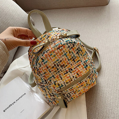 

2019 new Xia-Han version double shoulder bag leisure personality mini backpack travel